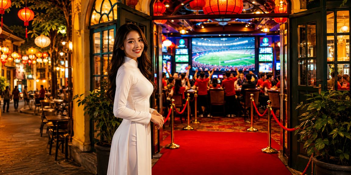 Phụ nữ Hà Nội trong trang phục áo dài trải nghiệm casino trực tuyến